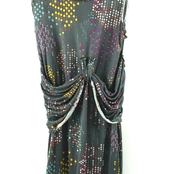 M Missoni Women's Size US10 Medium Grey Polkadot Dress Cotton Sleeveless Mini - Picture 5 of 7